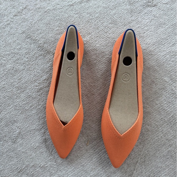 Rothy’s The Point Flats in Tangerine NWOB 10 Office Siren Boardroom Chic - Picture 3 of 7